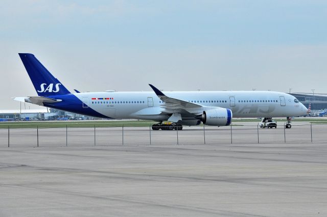 Airbus A350-900 (SE-RSD) - ORD wx diversion from the previous evening. Parked on the old Postal hub ramp as seen on 08-25-21. First visit of an SAS A359 to IND. Thank you TRW's!