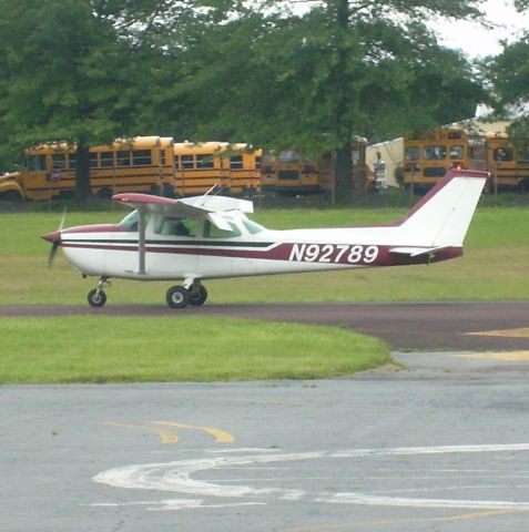 Cessna Skyhawk (N92789) - Slowing down on runway 5 at the Doylestown Airport in Pennsylvania. My dad and brother also went in that plane for a ride at the annual open house at the airport. The open house is one a year only. So if I were you, I would find out when it is and be there. :)   :) :) :)