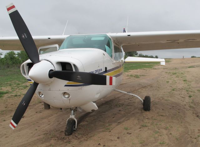 Cessna Centurion (ZS-AVB) - At Chitwa Chitwa, South Africa.