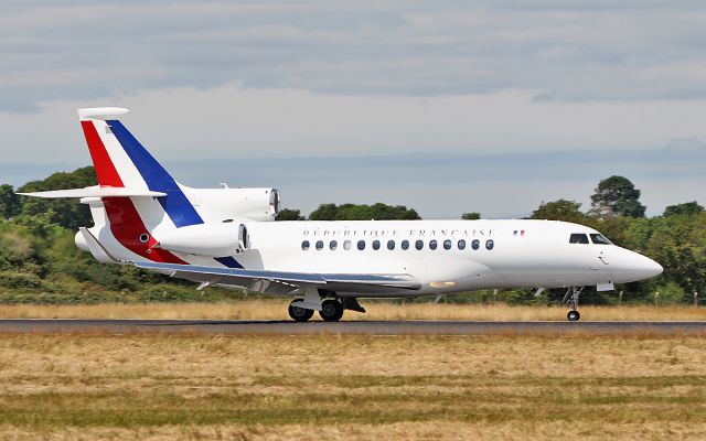 Dassault Falcon 7X (F-RAFA) - french air force falcon 7x f-rafa training at shannon 13/7/18.