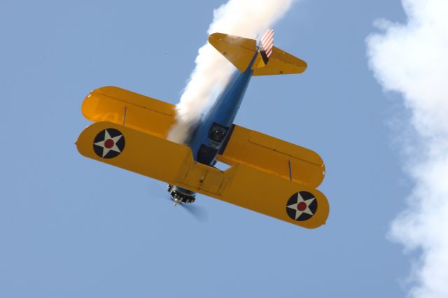 Boeing PT-17 Kaydet (N49739) - John Mohr goes up and over.