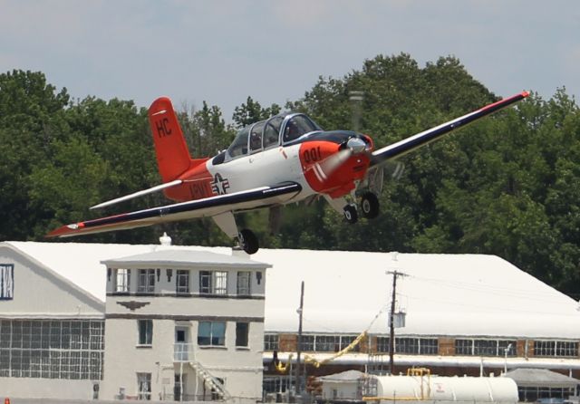 N334HC — - A Beechcraft T-34A Mentor departing NW Alabama Regional Airport, Muscle Shoals, AL, via Runway 18 during Warbird Weekend - June 10, 2017.