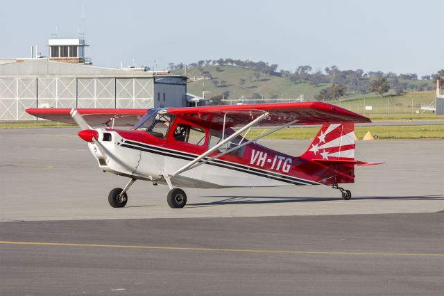 CHAMPION Decathlon (VH-ITG) - American Champion 8KCAB Super Decathlon (VH-ITG) at Wagga Wagga Airport.