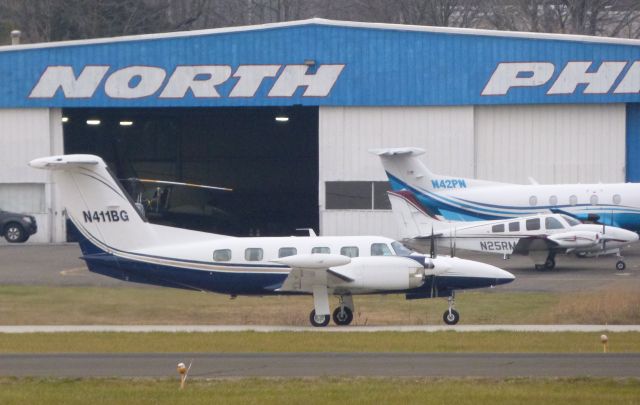 Piper Cheyenne 400 (N411BG) - Shown here is a Piper Cheyenne 400 Twin-Turboprop taxiing in the Autumn of 2016.