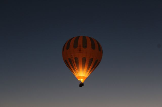 — — - ballon flight just before dawn