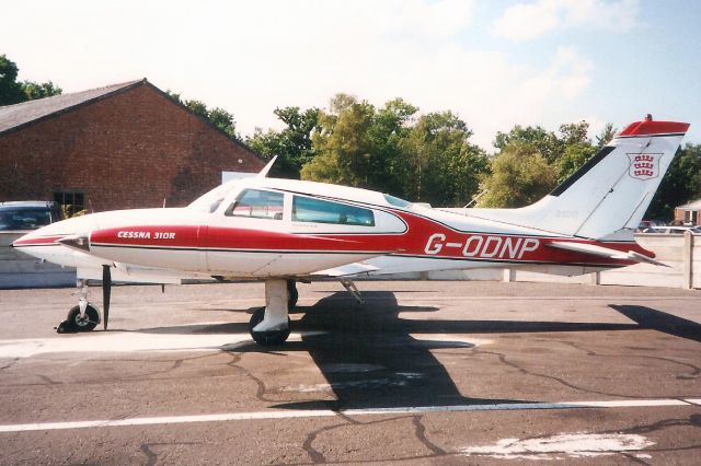 Cessna 310 (G-ODNP) - Seen here in Jul-95.br /br /Reregistered G-MIWS 1-Feb-96,br /then N310GG 10-Apr-10.