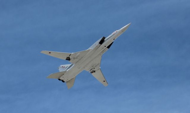 Tupolev Tu-22 — - Flypast on Victory Day celebration, May 9, 2018, Moscow. A Tu-22M3 (NATO reporting name Backfire)