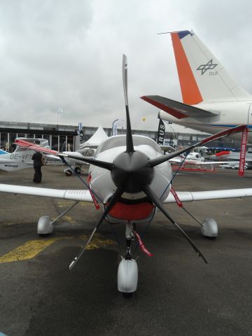 Dassault Falcon 50 (OE-VLS) - Paris Air Show 2015, professional salon. Aircraft registered with Asia Overnight Express. With Ivchenko. Massive and elegant propeller.