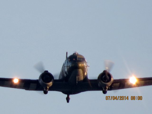 Douglas DC-3 (N4089T) - Duck Creek at Grand Lake Oklahoma small airshow before the biggest fireworks show in the Midwest.