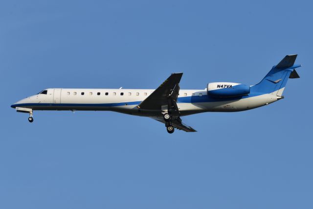 Embraer ERJ-145 (N47VA) - Victory Air entire fleet of ten aircraft arrived Friday morning 08-11-23 23-R bringing Gallagher Motor Sports racing team members into IND for the Brickyard Race. Front Runner call sign. N15VA - N25VA - N43VA - N46VA - N47VA - N49VA - N67VA - N70VA - N87VA - N92VA.