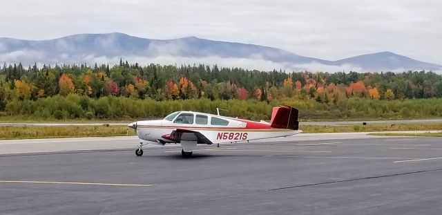 Beechcraft 35 Bonanza (N5821S) - Mount Washington Regional Airport, New Hampshire, October 6 2021