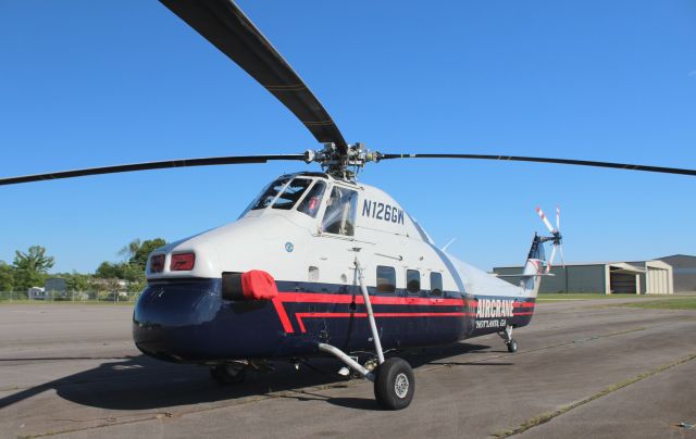 N126GW — - A 1959 model Sikorsky S-58JT, owned by Aircrane, Inc of Winder, GA, on the Huntsville Executive Airport ramp in Alabama - late afternoon May 11, 2020.