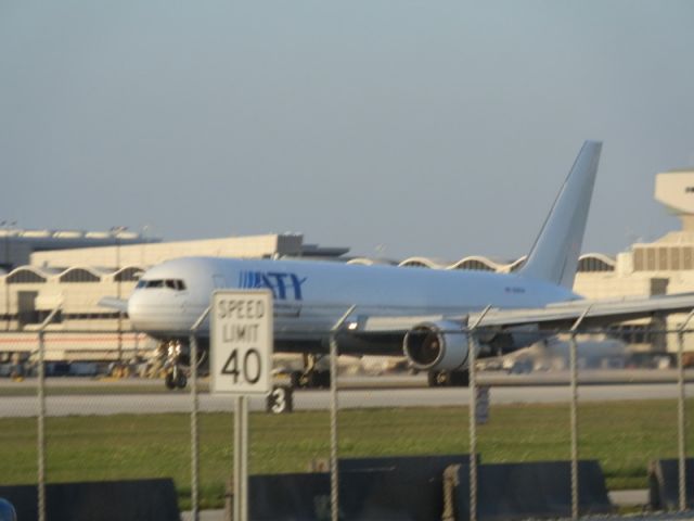 BOEING 767-300 (N316CM) - " I had better slow down!"