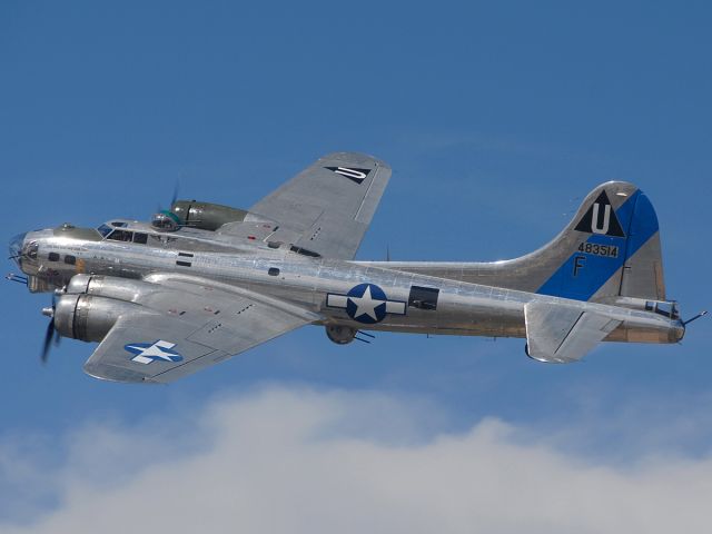 N9323Z — - Boeing B-17G Flying Fortress N9323Z Sentimental Journey taking off for a revenue flight at the third annual Falcon Field Open House.