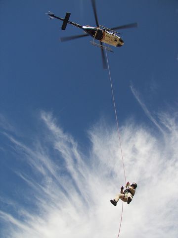 Bell 407 (N52AZ) - Arizona DPS Bell 407 longline insertion training.