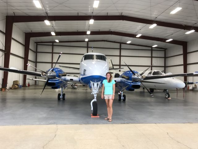 Beechcraft King Air 90 (N74JV) - Our new plane in the hanger