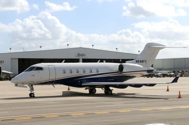 Bombardier Challenger 300 (N548FX) - On the e ramp at Palm Beach Oct 13, 2012