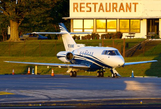 Hawker 800 (N736MB) - Sunset at KFTY