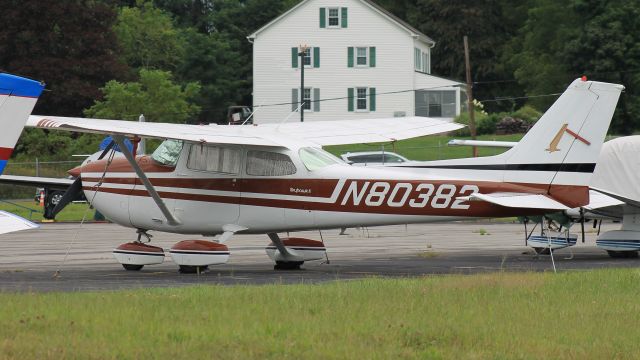 Cessna Skyhawk (N80382) - Parked at Orange County Airport, 28 August 2021.