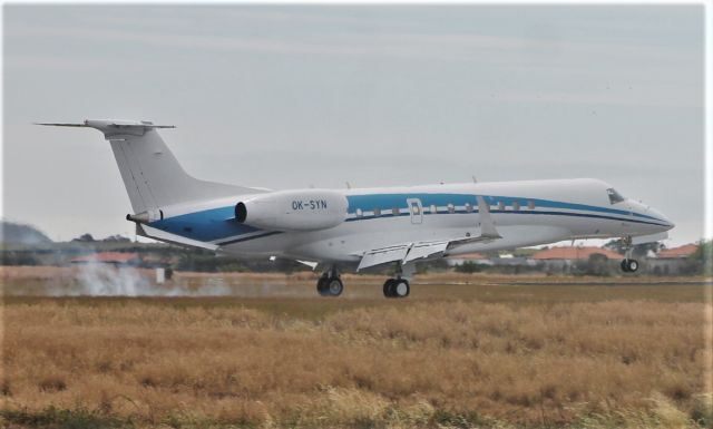 Embraer Legacy 600/650 (OK-SYN) - Santa Maria Island International Airport - LPAZ - Azores. May 25, 2021.