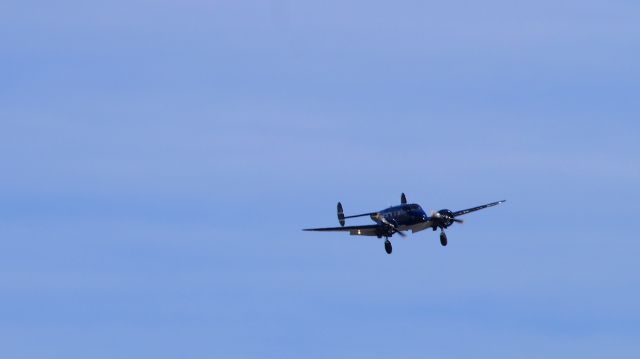 Beechcraft 18 (G-BKGM) - A Bristol Airways Beech 18 Expeditor, landing at the Iqaluit airport. June 28, 2017