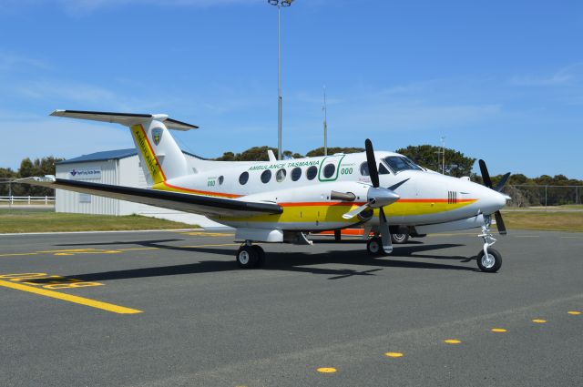 Beechcraft Super King Air 200 (VH-LTQ) - Ambulance Tamania VH-LTQ at YFLI, Oct 2015