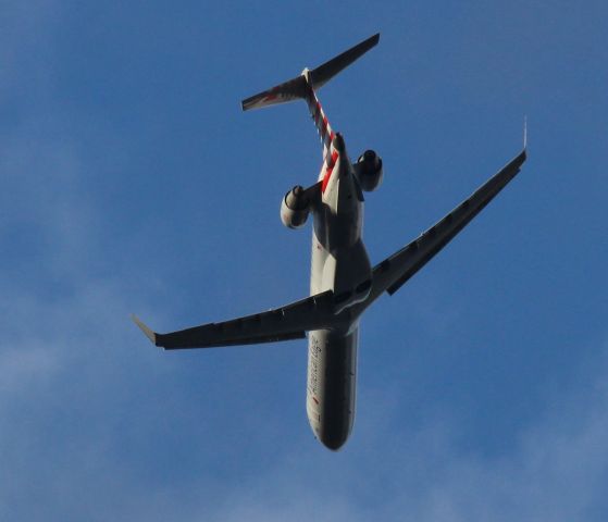 Canadair Regional Jet CRJ-900 (N559NN) - Taken from my backyard. First entry for this 2014 aircraft.