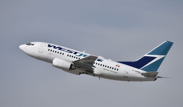 BOEING 737-600 (C-GWSI) - Baby Boeing departing LAX