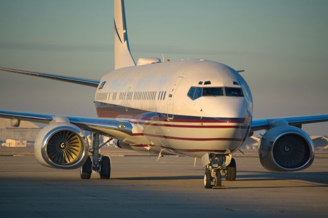 Boeing 737-800 (N310AG) - A magnificent Boeing 737-800 BBJ owned my Gordon Getty at KMCC. br /Hopefully someday I will be able to photograph Mr Getty's Boeing 727-17. 