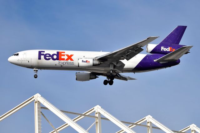 McDonnell Douglas DC-10 (N320FE) - On short final for runway 23-L on 01-15-21