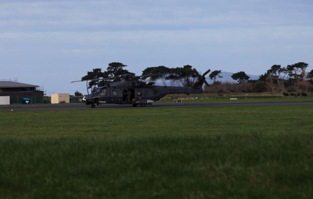 NHI NH-90 (ANZ3305) - One of RNZAF new RH90 helicopters, leaving Invercargill Airport New Zealand taking Prince Harry on his trip to Stewart Island. 10 May 2015....will not let me put its number NZ3305 keeps putting ANZ3305..