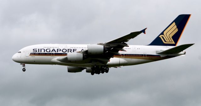 Airbus A380-800 (9V-SKM) - TAKEN FROM THE BA HANGER