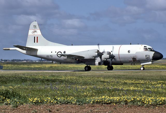 A9751 — - AUSTRALIA - AIR FORCE - LOCKHEED AP-3C ORION - REG A9-751 (CN 285D-5657) - EDINBURGH RAAF BASE ADELAIDE SA. AUSTRALIA - YPED (23/9/1984)35MM SLIDE SCANNED AT 6400 DPI.