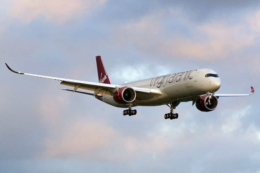 Airbus A350-1000 (G-VPRD) - "Rainbow" on finals to GLASGOWs Runway 23, 2 days after its delivery.