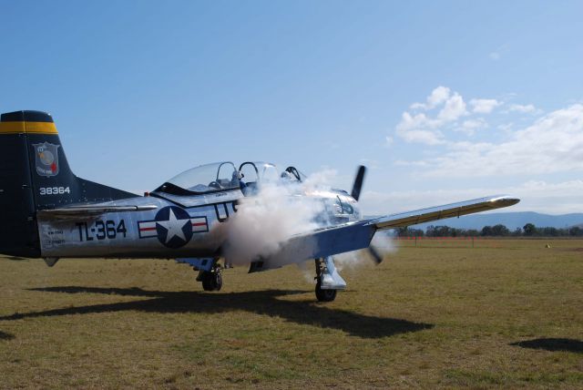 North American Trojan (VH-TRO) - Trojan T28 fires up