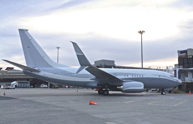 Boeing 737-700 (N1TS) - 1st photos of N1TS B737-700 BBJ with Scimitar split winglets 4/1/2016 - Virtual Aviation