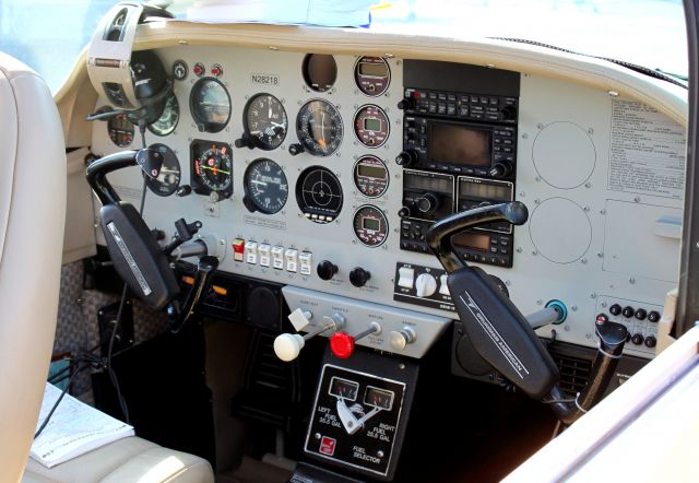 Grumman AA-5 Tiger (N28218) - One of the finest Tigers in the US. At RELIANT AIR, where you find the cheapest fuel at Danbury airport!