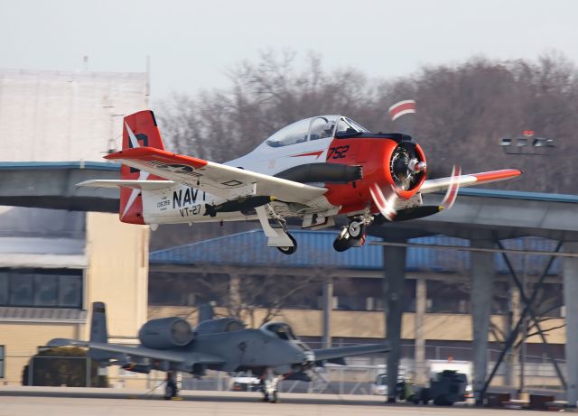 North American Trojan (NX91AW) - Taking off on runway 23