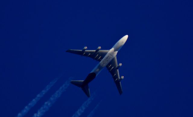 Boeing 747-400 (VH-OJS) - Qantas 12 John F Kennedy Intl to Los Angeles Intl over Cleveland 38,000 ft. 03.26.16.
