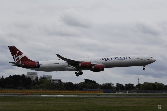 Airbus A340-600 (G-VSSH) - Final Approach to NRT Airport R/W16R on 2012/04/30