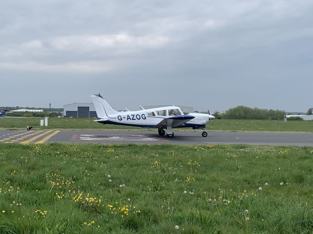 Piper Cherokee (G-AZOG) - G-AZOG on Charlie taxiway, London Southend Airport