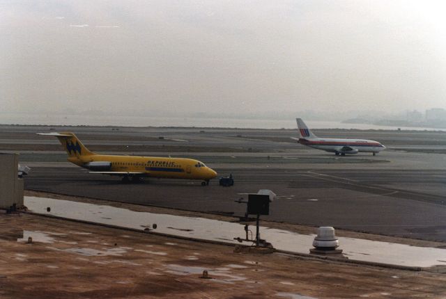 Douglas DC-9-10 (N9351) - Hughes Airwest merged into Republic Airlines - Douglas DC-9-15RC C/N 47240/346 - N9351 - seen from Observer Deck at San Francisco Airport - 1980-Dec-24.