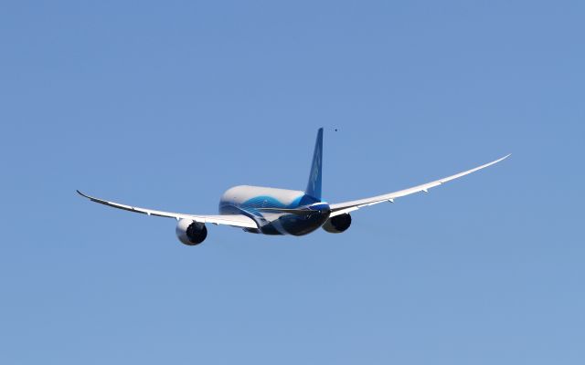 Boeing 787-8 (N787BA) - 787 celebrating certification with a fly by at Paine Field.