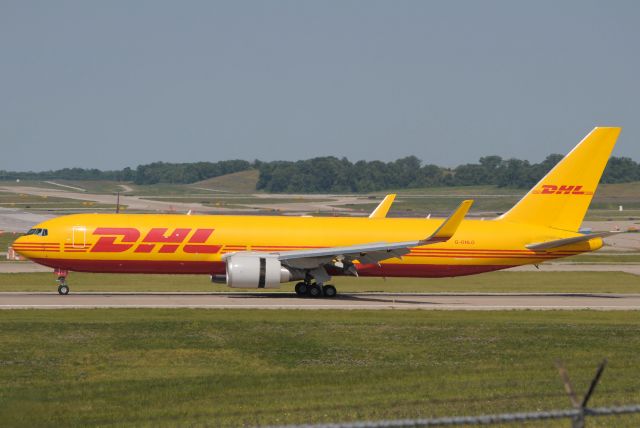 BOEING 767-300 (G-DHLG) - DHL 767 arriving on 18L.