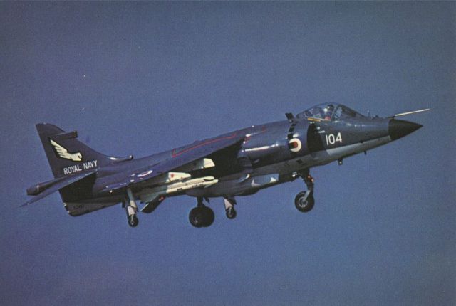 Boeing Harrier (0104) - scanned from postcardbr /XZ457br /Sea Harrier