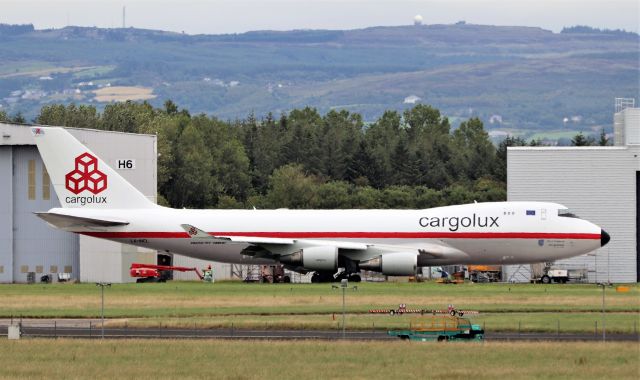 Boeing 747-400 (LX-NCL) - cargolux b747-4f lx-ncl after painting into retro livery by iac in shannon 13/7/20.