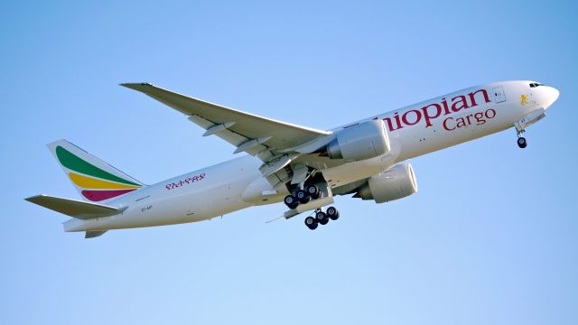 Boeing 777-200 (ET-AVT) - BOE247 makes a missed approach to Rwy 16R during a C1 flight on 12.3.18. (B777-F60 / ln 1583 / cn 65476).