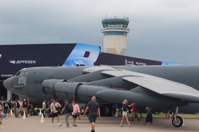 Boeing B-52 Stratofortress (AFR60036) - Edwards Air Force Base B-52 Test Platform at Boeing Plaza EAA  AirVenture.br /br /The BUFF was at Oshkosh from Sunday June 21 with a one day late departure on Tuesday July 30 due to a mechanical issue.  br /br /Plane is 2 years older than I so it "Gets a Pass" on the mechanical issue. 