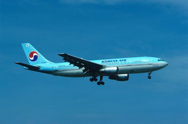 Airbus A300F4-200 (HL7224) - Final Approach to Narita Intl Airport Rwy16 on 1986/04/27