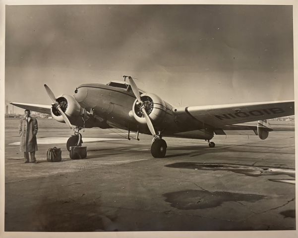 N1001B — - 1936 Lockheed 12A. Pictured with Dexter Martin - Unknown year and location.